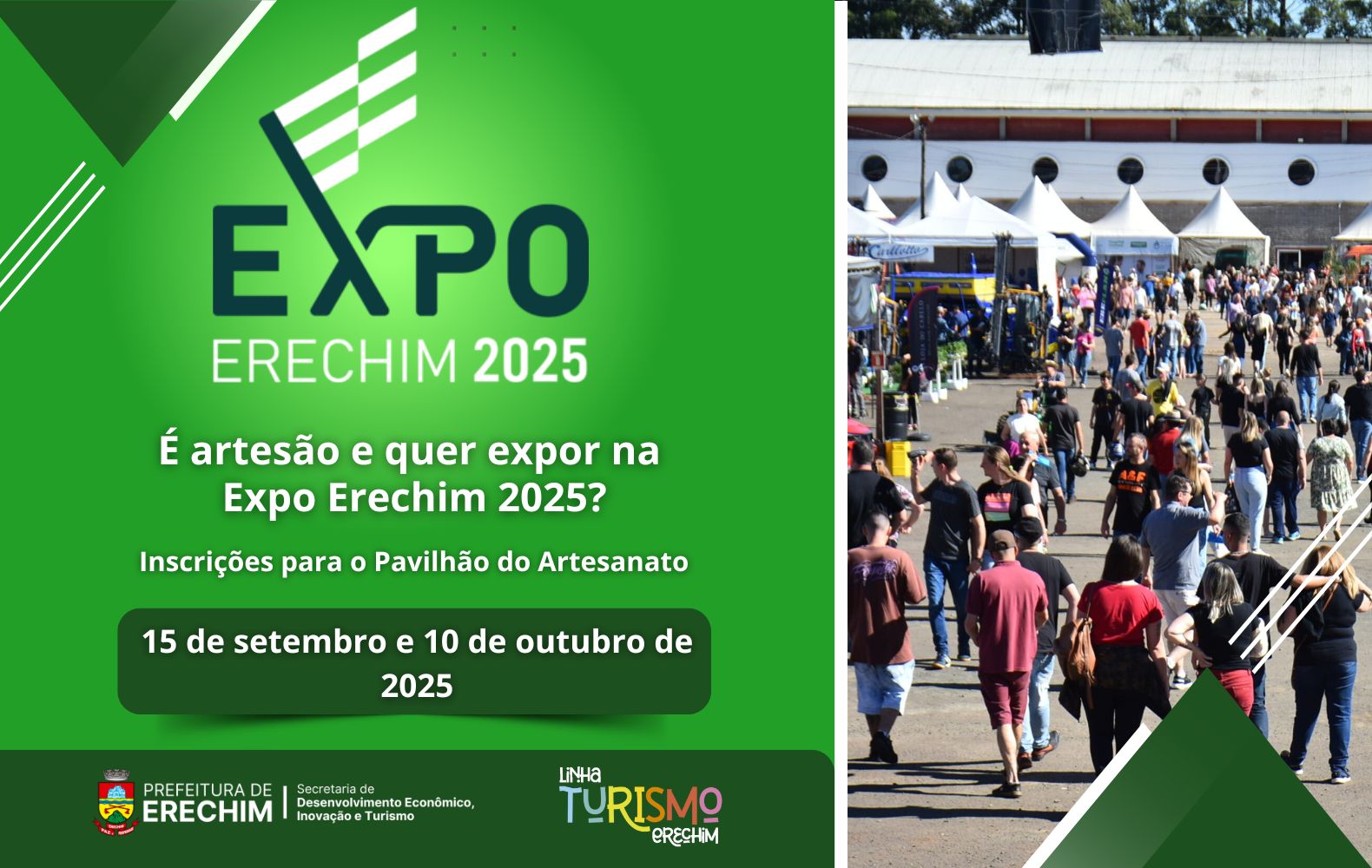Inscrições abertas para o Pavilhão do Artesanato na Expo Erechim 2025